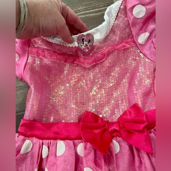 DISNEY STORE MINNIE MOUSE PINK DRESS UP GOWN HALLOWEEN COSTUME Size 7/8. - Picture 2 of 5